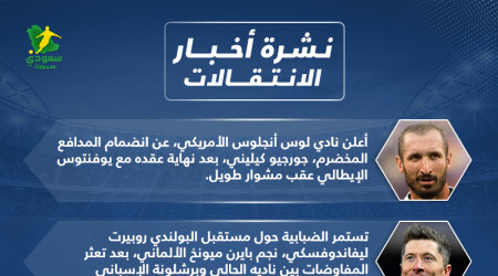 أخبار الميركاتو| كيليني إلى أمريكا ومعاناة ليفاندوفسكي مستمرة