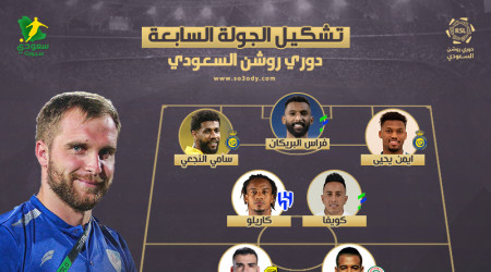  ثنائي النصر ومنبوذ الاتحاد في تشكيل الأفضل بالجولة 7 لدوري روشن