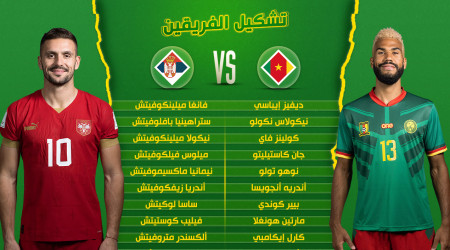 قطر 2022| موقف أبو بكر.. تشكيل الكاميرون الرسمي لمواجهة صربيا قطر 2022| موقف أبو بكر.. تشكيل الكاميرون الرسمي لمواجهة صربيا