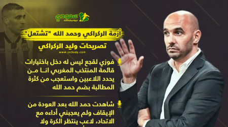 الركراكي يحرج حمد الله بـ 4 تصريحات صادمة .. حلم المونديال يتبخر