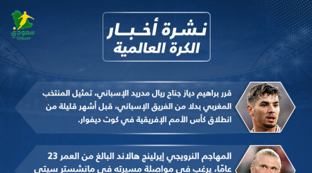 أخبار الكرة العالمية| حكيم زياش يقترب من دوري روشن وعودة ألابا