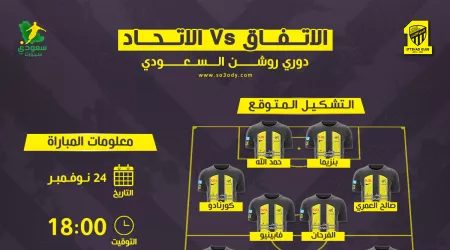 الاتفاق ضد الاتحاد.. موعد المباراة والتشكيل المتوقع