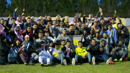 يوسف السالم يشارك احتفالات الجبيل بالتأهل للدرجة الثانية