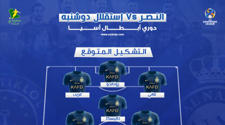 النصر ضد استقلول دوشنبه في آسيا.. الموعد والقناة والتشكيل المتوقع