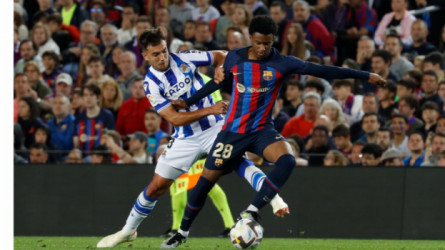 سوسيداد يُسقط برشلونة بثنائية في ليلة الاحتفال بالليجا