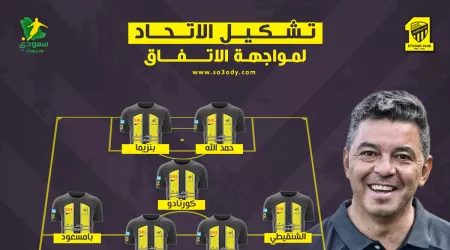 تشكيل الاتحاد الرسمي أمام الاتفاق.. جاياردو يدفع بحمدالله وبنزيما