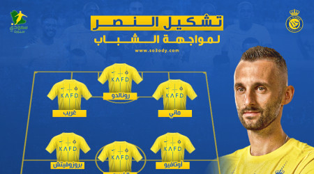 تشكيل النصر الرسمي أمام الشباب.. كاسترو يهاجم برونالدو وماني