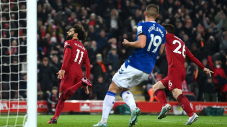 إنجاز تاريخي لمحمد صلاح في أنفيلد بهدف ضد إيفرتون.. المئوية