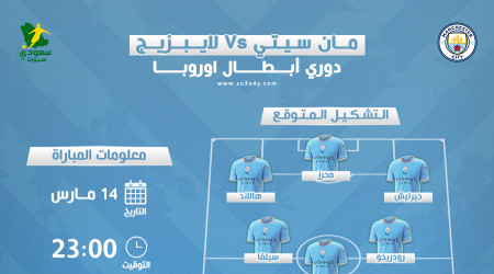 مانشستر سيتي ضد لايبزيج.. موعد المباراة والتشكيل المتوقع