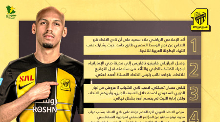 ميركاتو الاتحاد | فابينيو يجتاز الفحص الطبي وقرار حاسم تجاه حامد