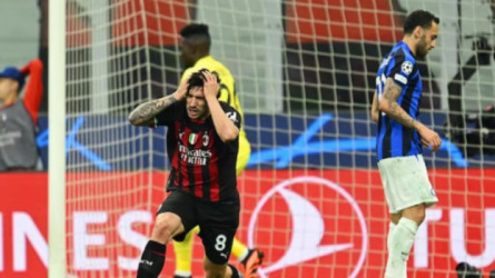 نتيجة مباراة ميلان وإنتر في ذهاب نصف نهائي دوري أبطال أوروبا