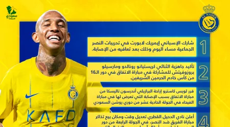 أخبار النصر | ثلاثي الفريق يفاجئ كاسترو ولقاء الدحيل يزداد سخونة