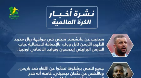 أخبار الكرة العالمية| زلزال في دفاع السيتي وتشافي يتراجع عن قراره