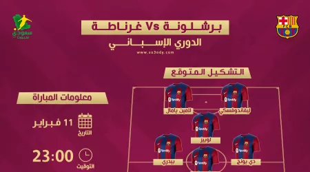 برشلونة ضد غرناطة.. التوقيت والتشكيل المتوقع والقناة الناقلة