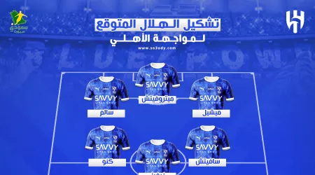  تشكيل الهلال المسرب.. ميتروفيتش يقود الهجوم أمام الأهلي