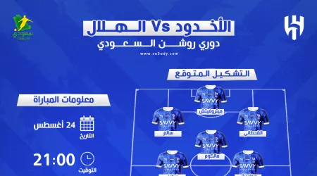  دوري روشن| الأخدود ضد الهلال.. التشكيل المتوقع والقنوات الناقلة