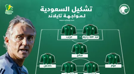 عاجل| تشكيل السعودية أمام تايلاند.. هجوم غريب في كأس آسيا