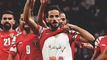 رسالة دعم لـ فلسطين.. احتفال تاريخي لنجم الأردن في كأس آسيا