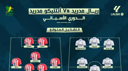  موعد مباراة أتلتيكو وريال مدريد في الدوري الإسباني والتشكيل المتوقع والقناة الناقلة