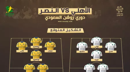  الأهلي ضد النصر | موعد المباراة والقناة والتشكيل المتوقع في الكلاسيكو