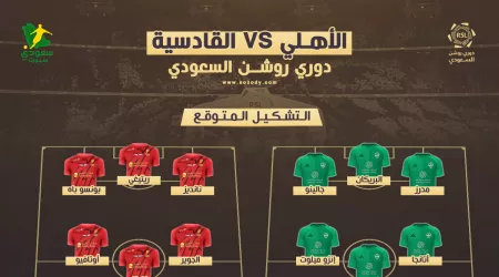 الأهلي والقادسية | موعد المباراة في دوري روشن والقناة والتشكيل المتوقع
