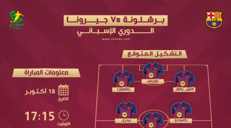 الكتالوني يسعى نحو الصدارة المؤقتة .. تشكيل برشلونة المتوقع لمواجهة جيرونا