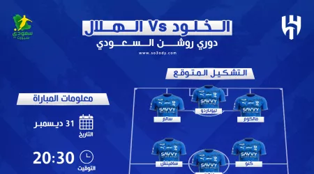  الهلال والخلود | موعد المباراة والقناة والتشكيل المتوقع من المدرب الإيطالي