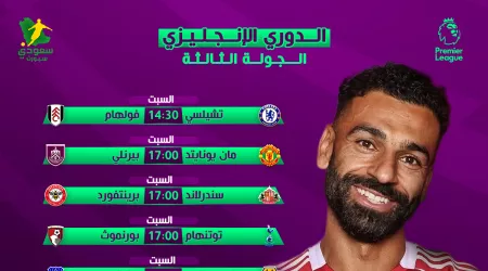  بقمة النار .. موعد مباريات الجولة الثالثة من الدوري الإنجليزي الممتاز