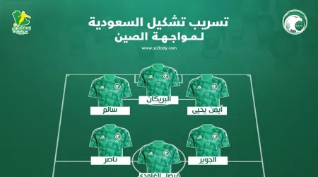 تسريب تشكيل السعودية ضد الصين.. رينارد يحسم مصير الهجوم ومفاجأة دفاعية تسريب تشكيل السعودية ضد الصين.. رينارد يحسم مصير الهجوم ومفاجأة دفاعية