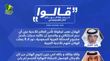 قالوا عن خروج الهلال من مونديال الأندية.. اتهامات بسبب الدعم وانحياز ضد الزعيم قالوا عن خروج الهلال من مونديال الأندية.. اتهامات بسبب الدعم وانحياز ضد الزعيم