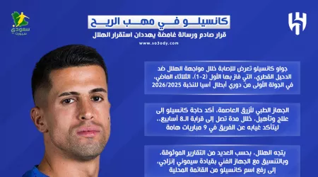  كانسيلو في مهب الريح.. قرار صادم ورسالة غامضة يهددان استقرار الهلال
