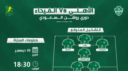 موعد مباراة الأهلي والفيحاء في روشن والقنوات الناقلة .. مفاجآت بالتشكيل