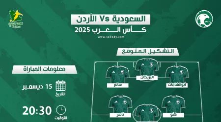 موعد مباراة السعودية ضد الأردن والقنوات الناقلة .. تاريح مواجهات صادم