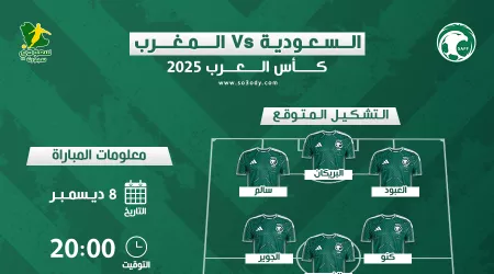 موعد مباراة السعودية والمغرب في كأس العرب والقنوات الناقلة .. التشكيل المتوقع