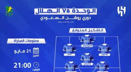 موعد مباراة الهلال ضد الوحدة في دوري روشن والقناة الناقلة والتشكيل المتوقع موعد مباراة الهلال ضد الوحدة في دوري روشن والقناة الناقلة والتشكيل المتوقع