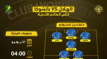  موعد مباراة الهلال ضد باتشوكا المكسيكي في مونديال الأندية والقنوات الناقلة