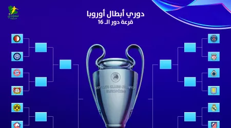  نتائج قرعة ثمن نهائي دوري أبطال أوروبا.. ديربي مدريد وصدام بين ليفربول وباريس