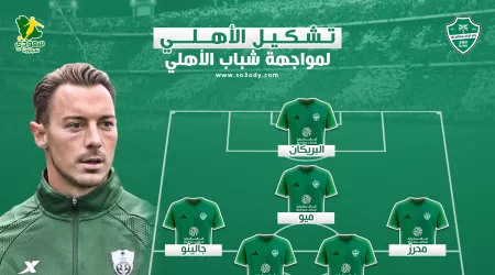  تشكيل الاهلي الرسمي ضد شباب أهلي دبي في نخبة آسيا