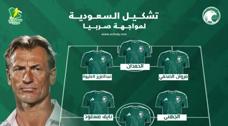  تشكيل المنتخب السعودي الرسمي ضد صربيا وديا