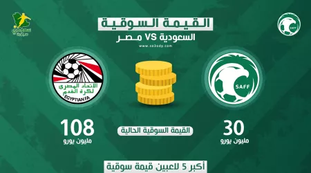  صراع القيمة السوقية بين السعودية ومصر | نجم مانشستر سيتي يتفوق على قائمة الأخضر