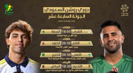 مواعيد مباريات الجولة 17 من دوري روشن السعودي والقنوات الناقلة