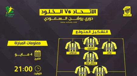  موعد مباراة الاتحاد والخلود في دوري روشن والقنوات الناقلة
