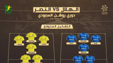 موعد مباراة الهلال والنصر في دوري روشن .. التشكيل المتوقع