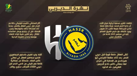  نشرة الكلاسيكو| النصر يرصد 25 مليونا لضم صفقة عالمية.. حقيقة الممر الشرفي للهلال