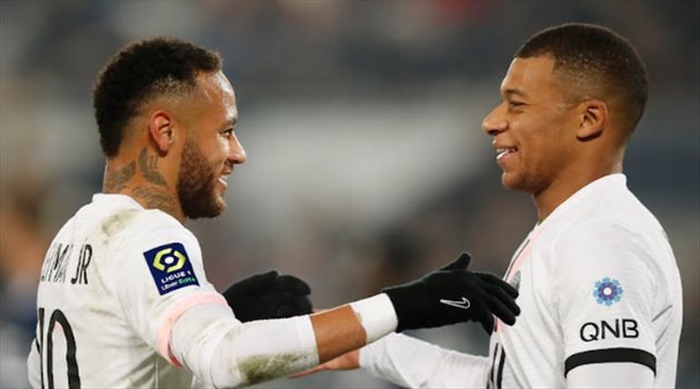 نيمار ومبابي يوقعان على ثلاثية باريس سان جيرمان في شباك بوردو