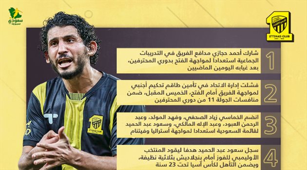 أخبار الاتحاد اليوم| حسم مشاركة حجازي أمام الفتح وفشل في تأمين حكم أجنبي