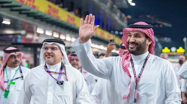  صور| ولي العهد السعودي الأمير محمد بن سلمان يزين سباق فورمولا 1