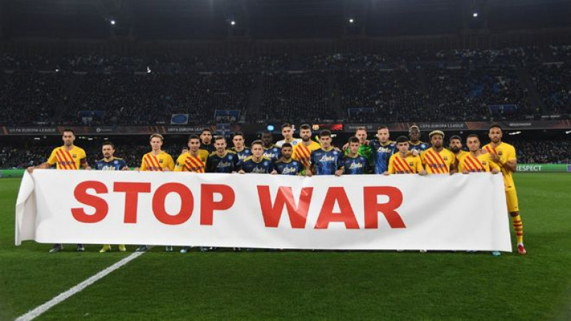 أوقفوا الحرب رسالة نجوم برشلونة ونابولي ضد روسيا ودعم أوكرانيا أوقفوا الحرب رسالة نجوم برشلونة ونابولي ضد روسيا ودعم أوكرانيا