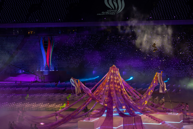 افتتاح دورة الألعاب السعودية افتتاح دورة الألعاب السعودية
