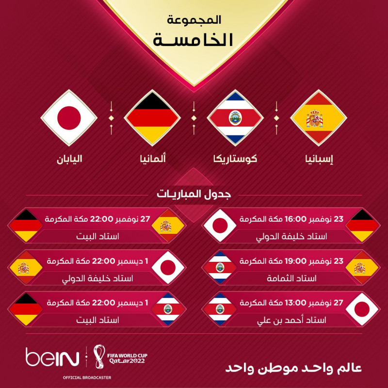 المجموعة الخامسة في دور المجموعات ببطولة كأس العالم 2022